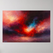 Celestial Emberfall Abstract Poster (Voorkant)