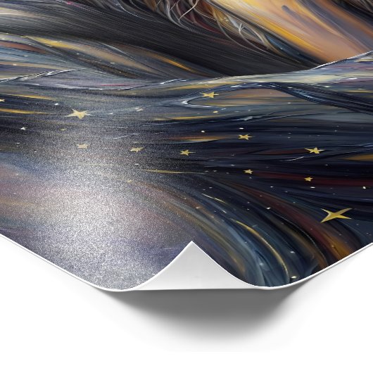 Celestial Embrace Romantische Sterrennacht Foto Afdruk (Hoek)