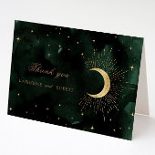 Celestial Emerald Gouden Maan Dank u Kaart