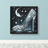 Celestial en Stiletto Hoge Hakken Canvas Afdruk (Insitu (Houten vloer))