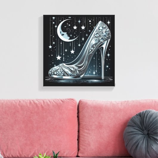 Celestial en Stiletto Hoge Hakken Canvas Afdruk (Insitu (Woonkamer))