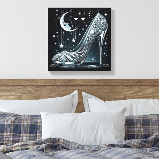 Celestial en Stiletto Hoge Hakken Canvas Afdruk (Insitu (Slaapkamer))