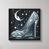 Celestial en Stiletto Hoge Hakken Canvas Afdruk (Voorkant)