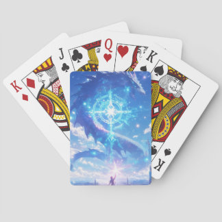 Celestial Encounter: Draak en de mysticus Pokerkaarten