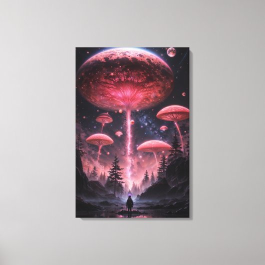 Celestial Explorer: Reis voorbij het onbekende Canvas Afdruk (Voorkant)