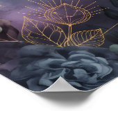 Celestial Eye Eucalyptus Donkere Bloemposter Poster (Hoek)