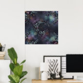 Celestial Eye Eucalyptus Donkere Bloemposter Poster (Thuiskantoor)