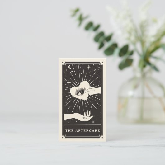 Celestial Eye Tarot Lash Aftercare Card Visitekaartje (Staand voorkant)