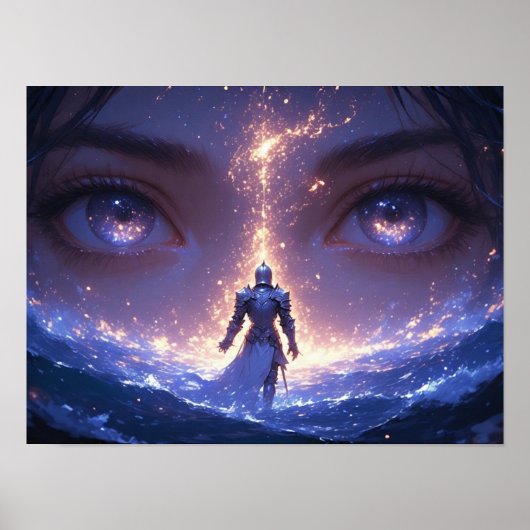 Celestial Eyes and the Lone Knight  Poster (Voorkant)