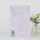 Celestial Fairy Moon Stars 'Geloof' Briefpapier (Staand voorkant)
