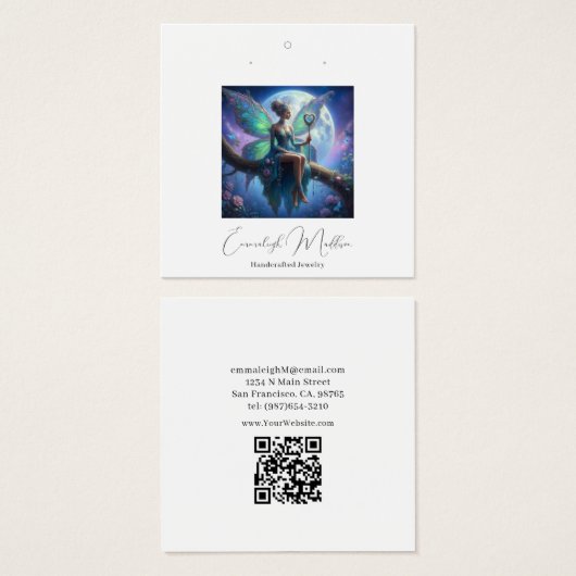 Celestial Fairy Sieraden Verrukkingen Vierkante Visitekaartjes (Voorkant /achterkant)