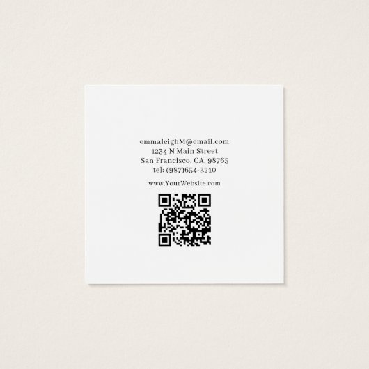 Celestial Fairy Sieraden Verrukkingen Vierkante Visitekaartjes (Achterkant)