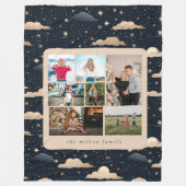 Celestial familie Meerdere foto's Monogram Fleece Deken (Voorkant)