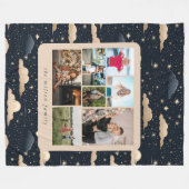 Celestial familie Meerdere foto's Monogram Fleece Deken (Voorkant (Horizontaal))