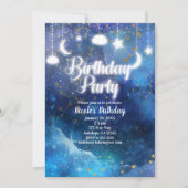 Celestial Fantasy Gold Stars & Glow Verjaardagsfee Kaart (Voorkant)