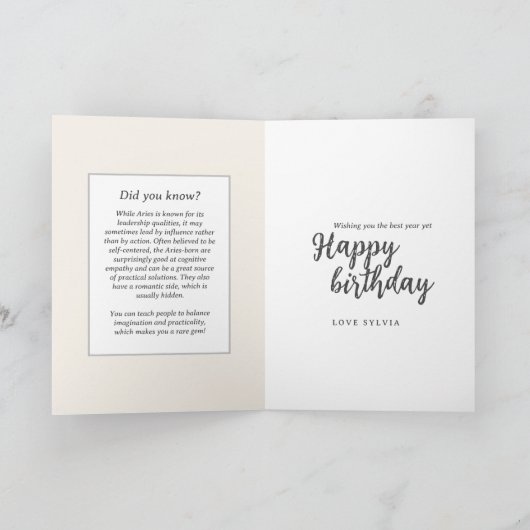 Celestial Fantasy Zodiac Ram Symbool Ram Ram Verja Kaart (Binnen)