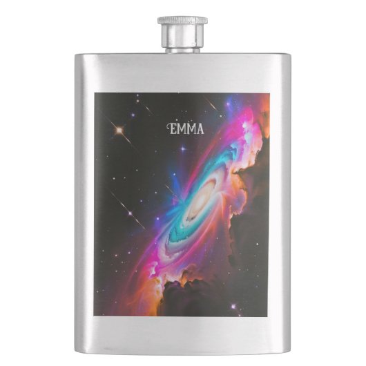 Celestial Fantasy Zwart Gat Aangepaste Naam Flacon (Voorkant)