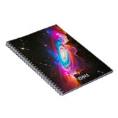 Celestial Fantasy Zwart Gat Aangepaste Naam Notitieboek (Rechterzijde)