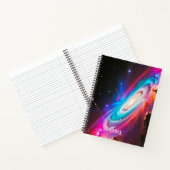 Celestial Fantasy Zwart Gat Aangepaste Naam Notitieboek (Binnen)