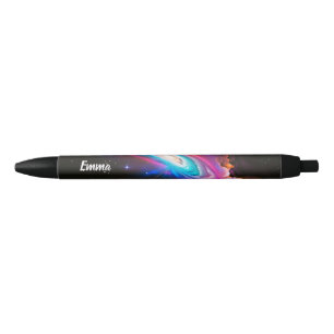 Celestial Fantasy Zwart Gat Aangepaste Naam Script Zwarte Inkt Pen