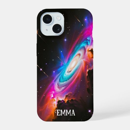 Celestial Fantasy Zwart Gat Custom iPhone 15 Case (Achterkant)