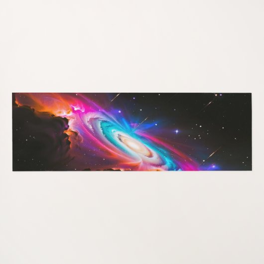 Celestial Fantasy Zwart Gat Custom Naam Dual Side Yogamat (Achterkant (horizontaal))