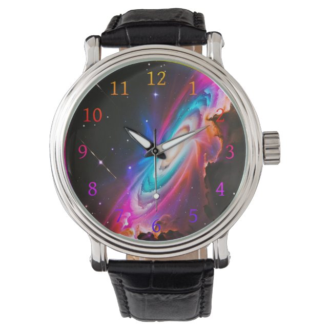 Celestial Fantasy Zwart Gat Horloge (Voorkant)