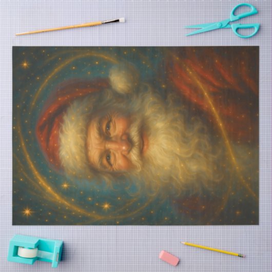 Celestial Father Christmas Decoupage Paper Tissuepapier (Craft)