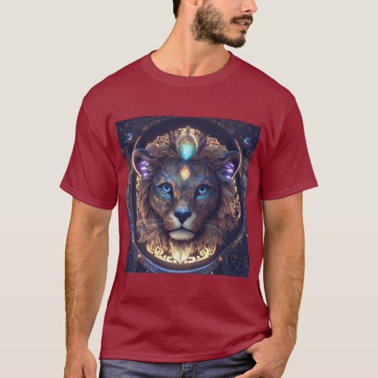 "Celestial Feline Guardian" T-shirt (Voorkant)