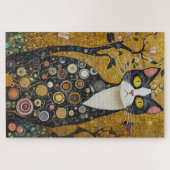 Celestial Feline in goud Legpuzzel (Horizontaal)