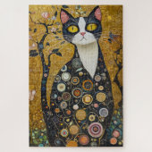 Celestial Feline in goud Legpuzzel (Verticaal)