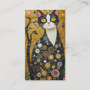 Celestial Feline in goud Visitekaartje