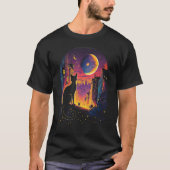 Celestial Feline  Moon Cat's Spell T-shirt (Voorkant)