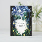 Celestial Firefly Woodland Verjaardag Bedankkaart (Staand voorkant)