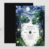 Celestial Firefly Woodland Verjaardag Kaart (Voorkant / Achterkant)