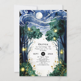 Celestial Firefly Woodland Verjaardag Kaart