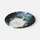 Celestial Firefly Woodland Verjaardag Papieren Bordje (Gekanteld)