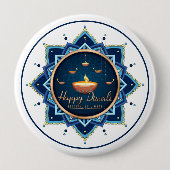 Celestial Flame – Diwali Mandala Glow  Ronde Button 4,0 Cm (Voorkant)