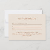 Celestial Floral Salon Business Gift Certificate (Achterkant)