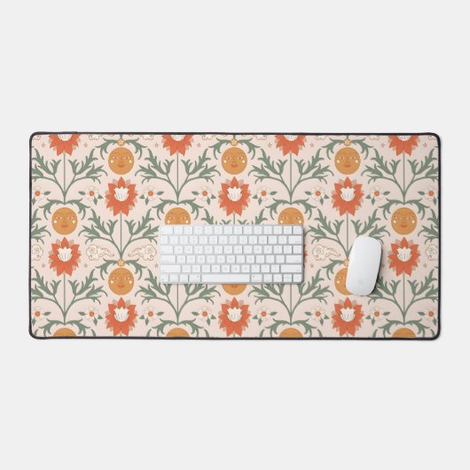 Celestial Floral Sunburst Seamless Pattern Design Bureaumat (Keyboard & Muis)