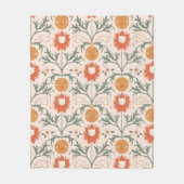 Celestial Floral Sunburst Seamless Pattern Design Fleece Deken (Voorkant)