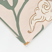 Celestial Floral Sunburst Seamless Pattern Design Fleece Deken (Hoek)