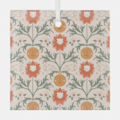 Celestial Floral Sunburst Seamless Pattern Design Glas Ornament (Voorkant)