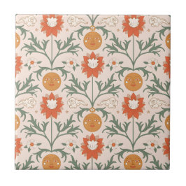 Celestial Floral Sunburst Seamless Pattern Design Tegeltje