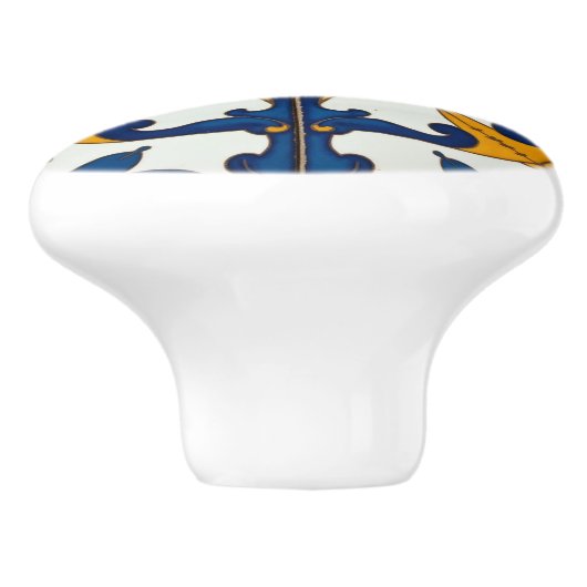 Celestial Flourish Azulejo Keramische Knop (Zijkant)