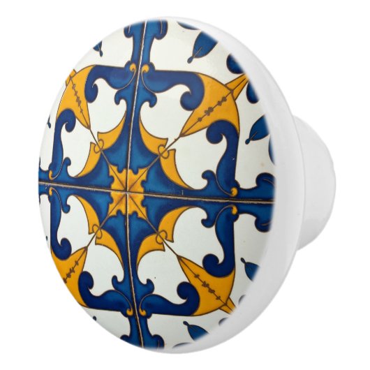 Celestial Flourish Azulejo Keramische Knop (Rechts)