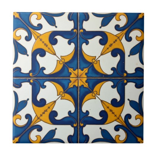 Celestial Flourish Azulejo Tegeltje (Voorkant)