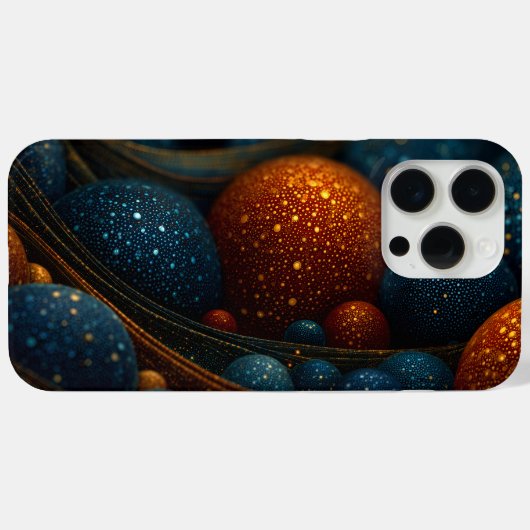 Celestial Flow: Abstracte sferen in beweging Case-Mate iPhone Case (Achterkant (horizontaal))