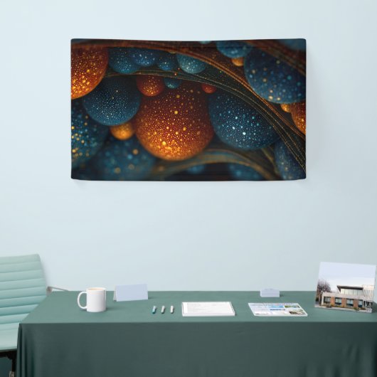 Celestial Flow: Abstracte sferen in beweging Spandoek (Beurs)