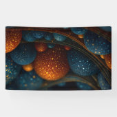 Celestial Flow: Abstracte sferen in beweging Spandoek (Horizontaal)